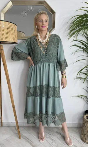 Zac oversized dress με δαντέλα