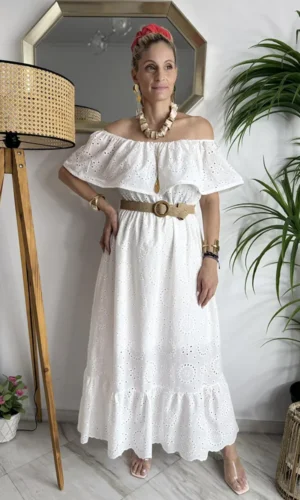 Vera κιπουρ dress με ζώνη