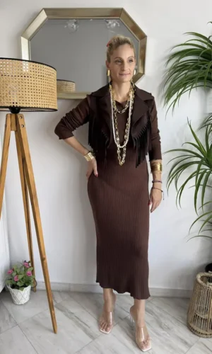 New chic dress ALLIEN με γιλέκο