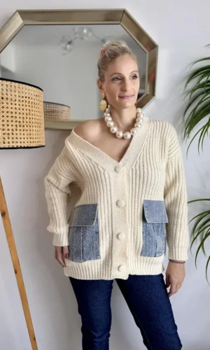 Emma πλεκτή oversized ζακέτα