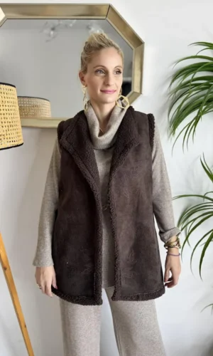 Irene γιλέκο με ζώνη