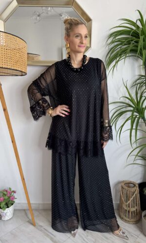 Mercedes strass set με δαντελα